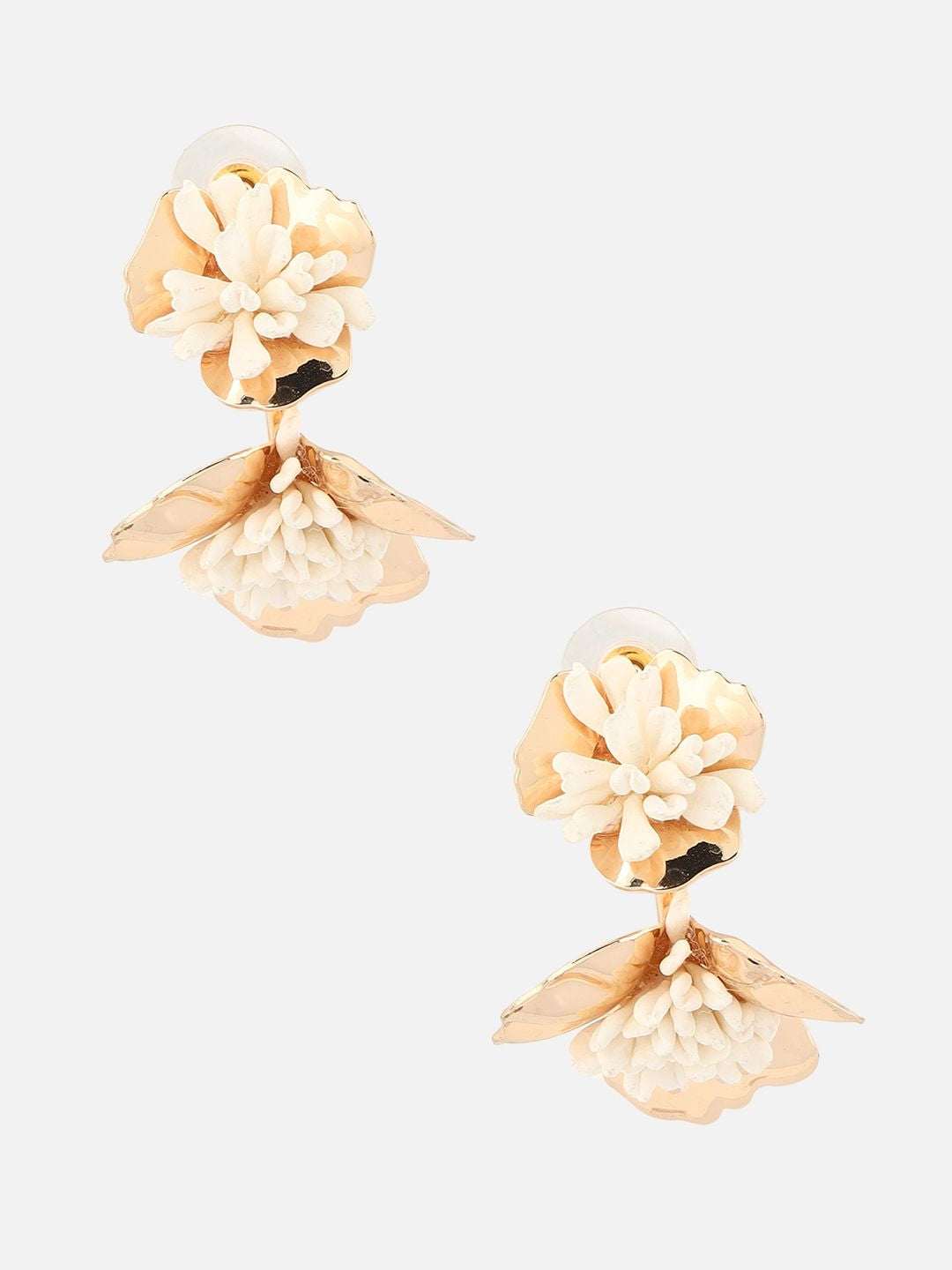 Beatnik White Half HoopEarrings