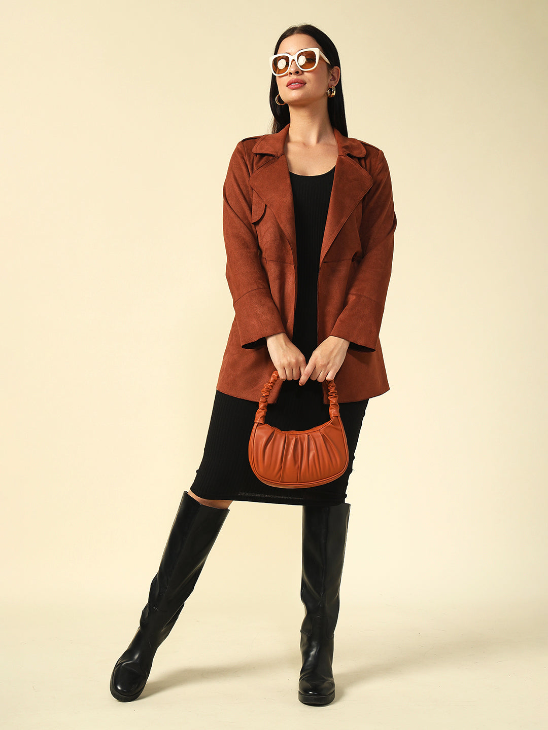 Double Breasted Brown Womens Blazers Beatnik