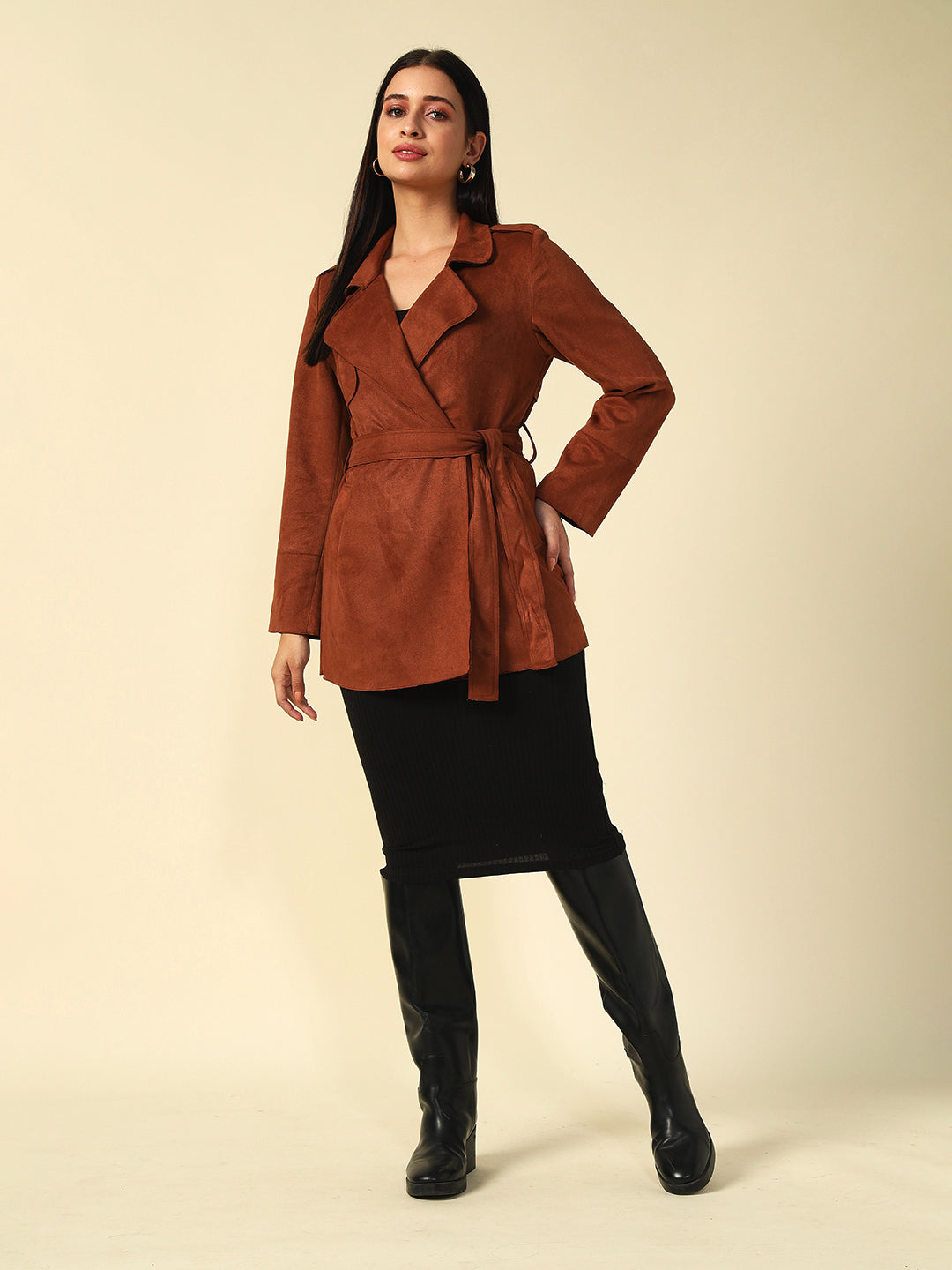 Double Breasted Brown Womens Blazers Beatnik