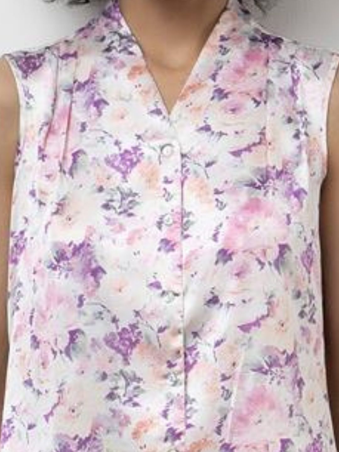 Sleeveless Satin Coord Set with Floral Print Beatnik India