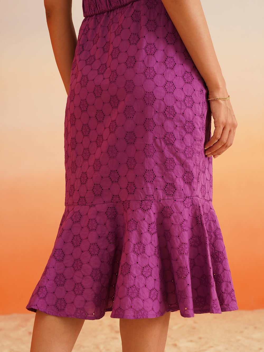 Beatnik Purple Fit n Flare Dresses Beatnik