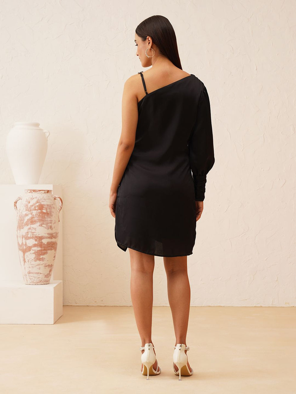 Beatnik Black One Shoulder Dresses Womens Dresses Beatnik