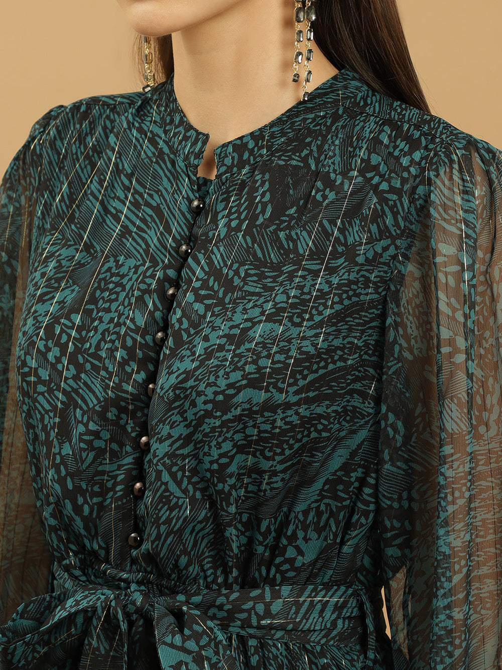 Beatnik Peasant Mini Printed Womens Dresses Beatnik India