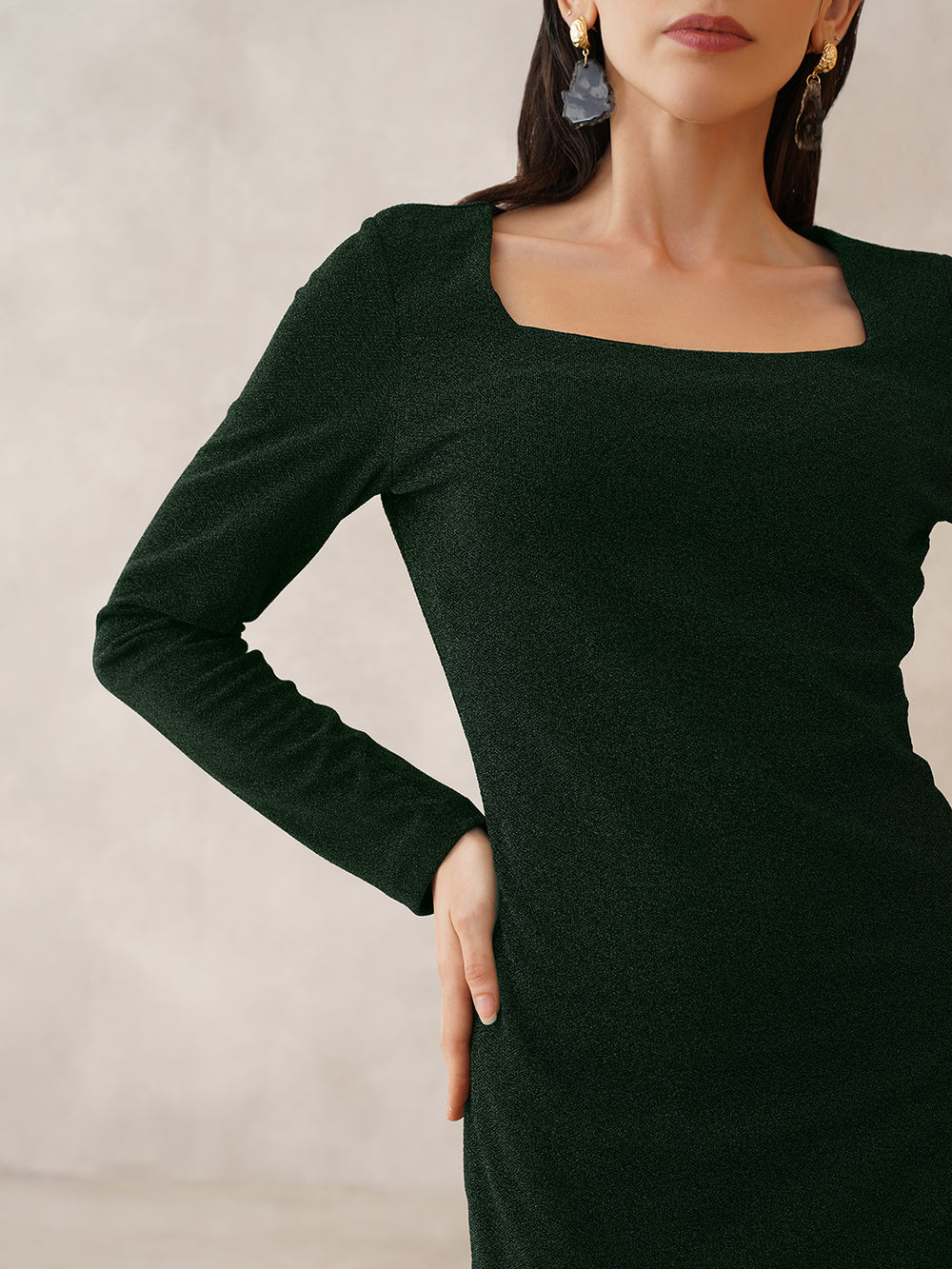 Sheath Green Womens Dress Beatnik