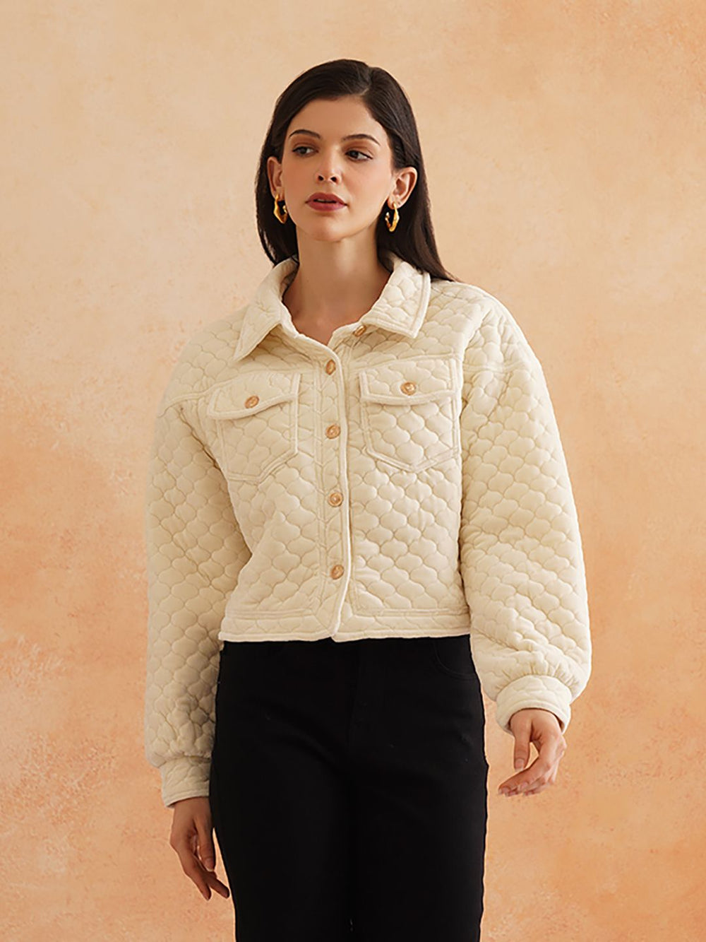 Off White Bomber Spread Collar Jacket Beatnik