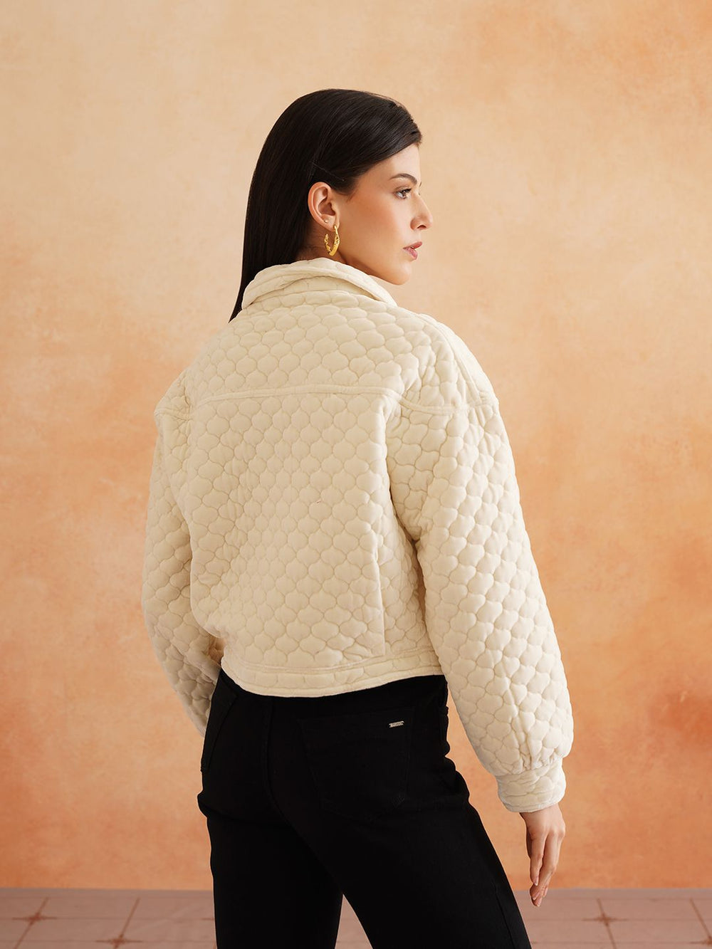 Off White Bomber Spread Collar Jacket Beatnik