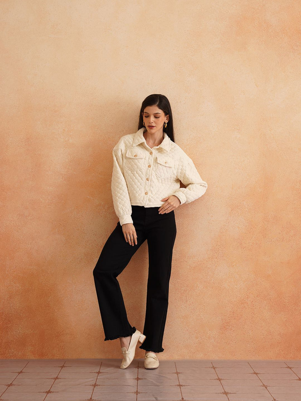 Off White Bomber Spread Collar Jacket Beatnik