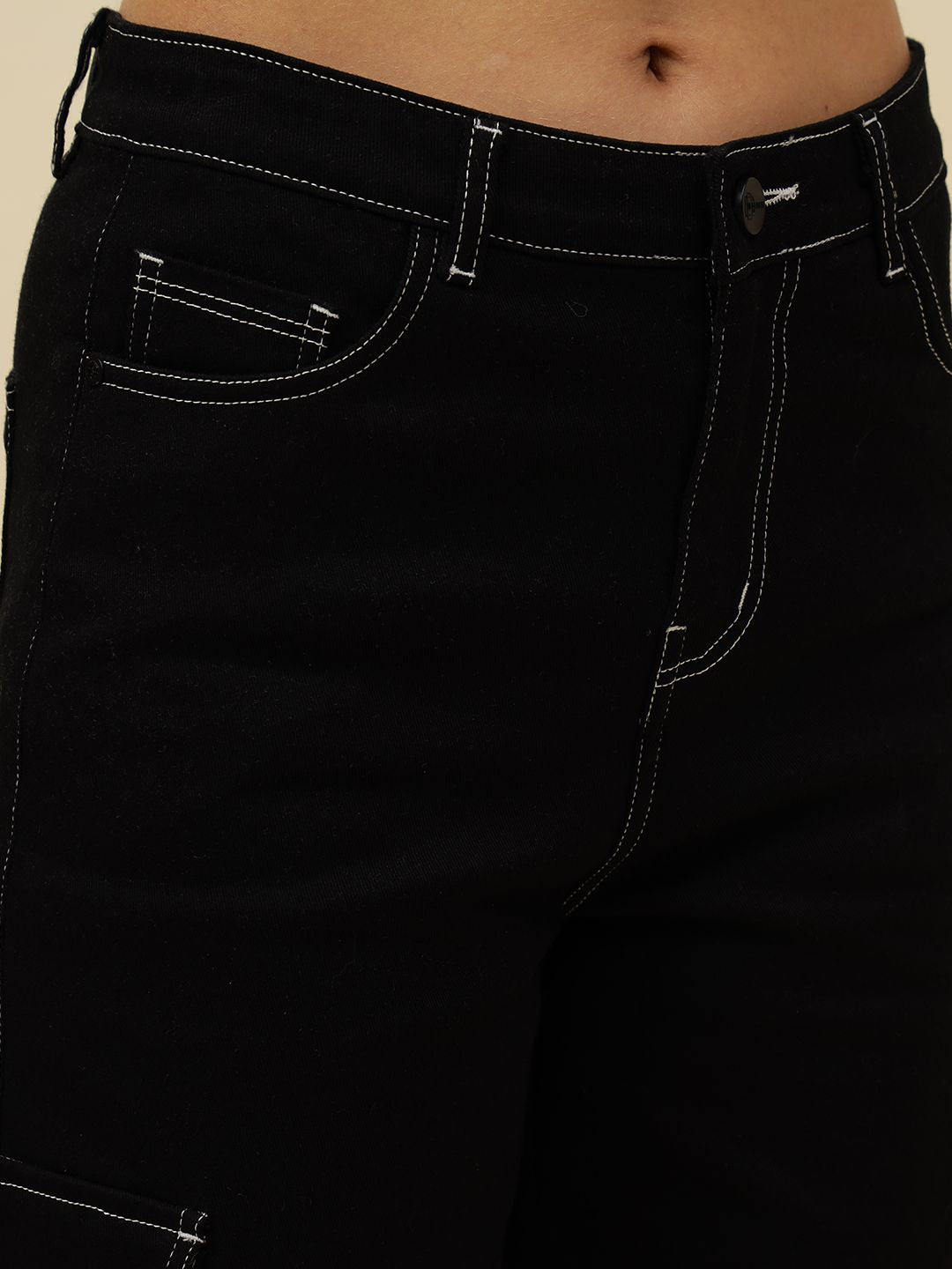 Black Cargo Stretchable Jean Beatnik