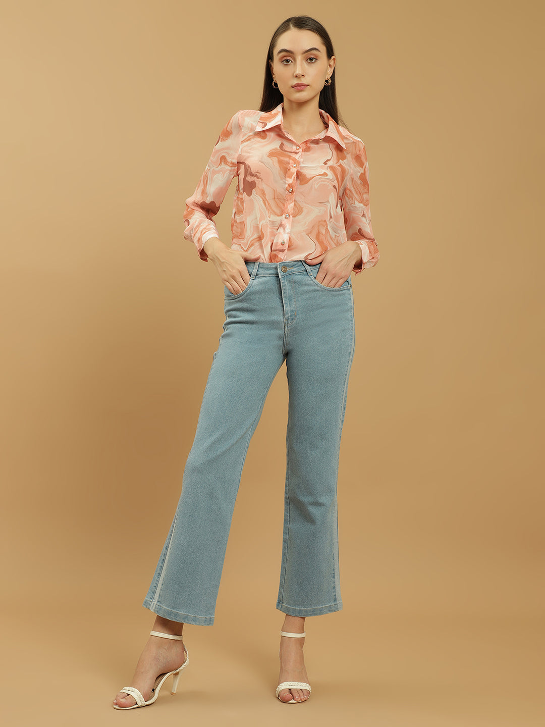 Beatnik Straight Fit Full Length Self Womens Jeans Beatnik India