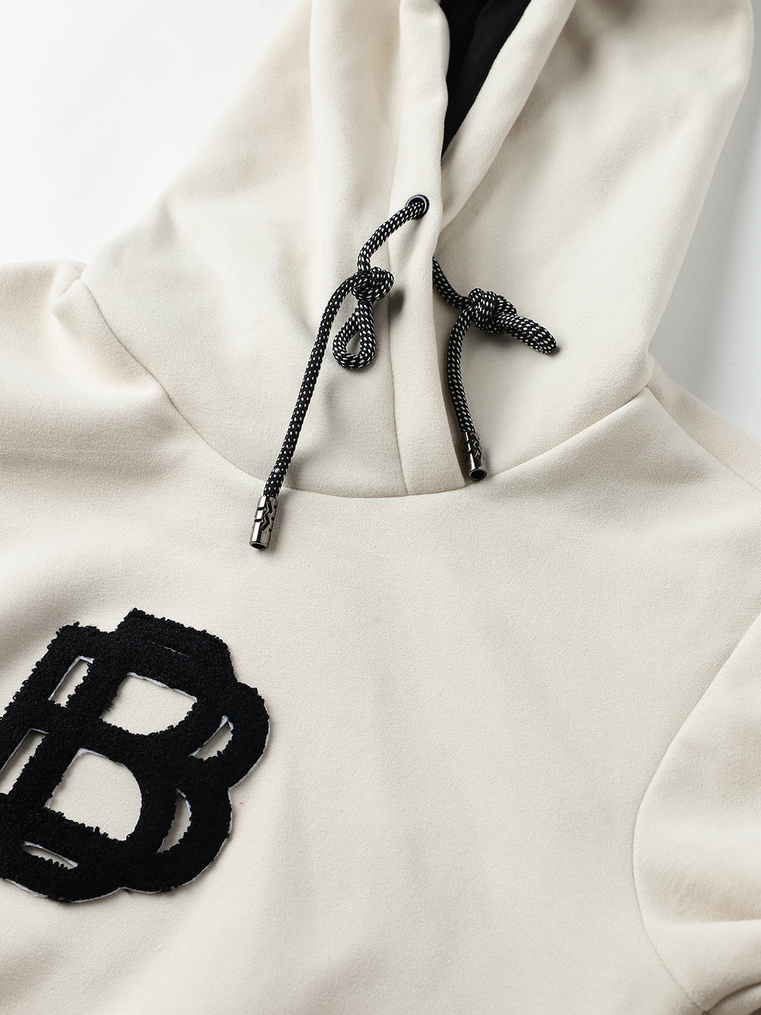 Beatnik Casual Wear Hooded Cuffed Sleeves Off White Sweatshirts Beatnik India