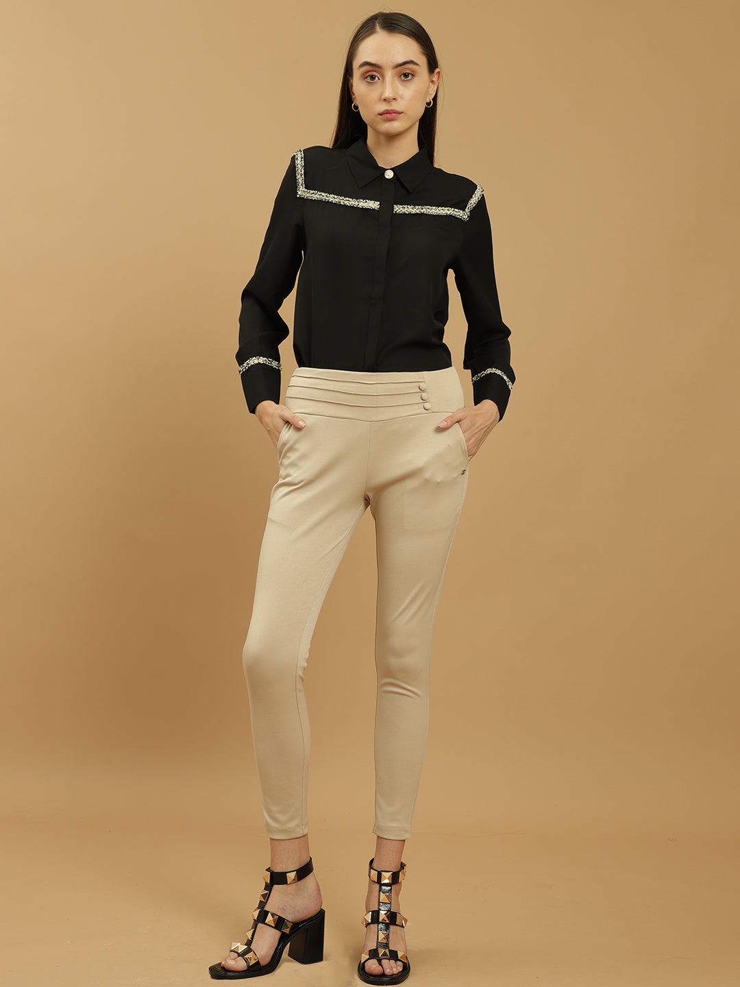 Beatnik Jeggings Ankle Length Solid Womens Jegging & Treggings Beatnik India