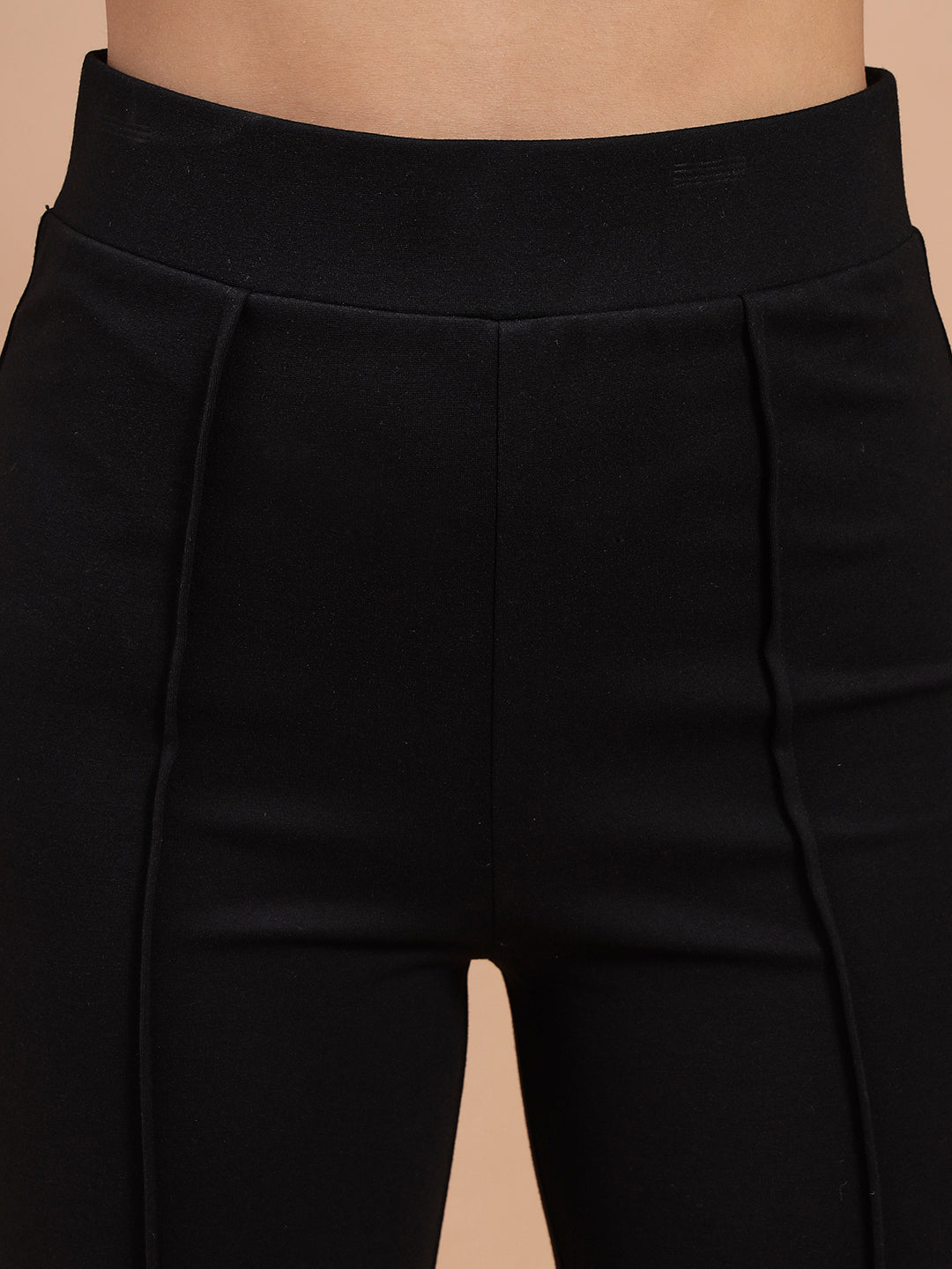 Beatnik Womens Ankle Length Fitted Pull On Closure Solid Winter Treggings Beatnik India