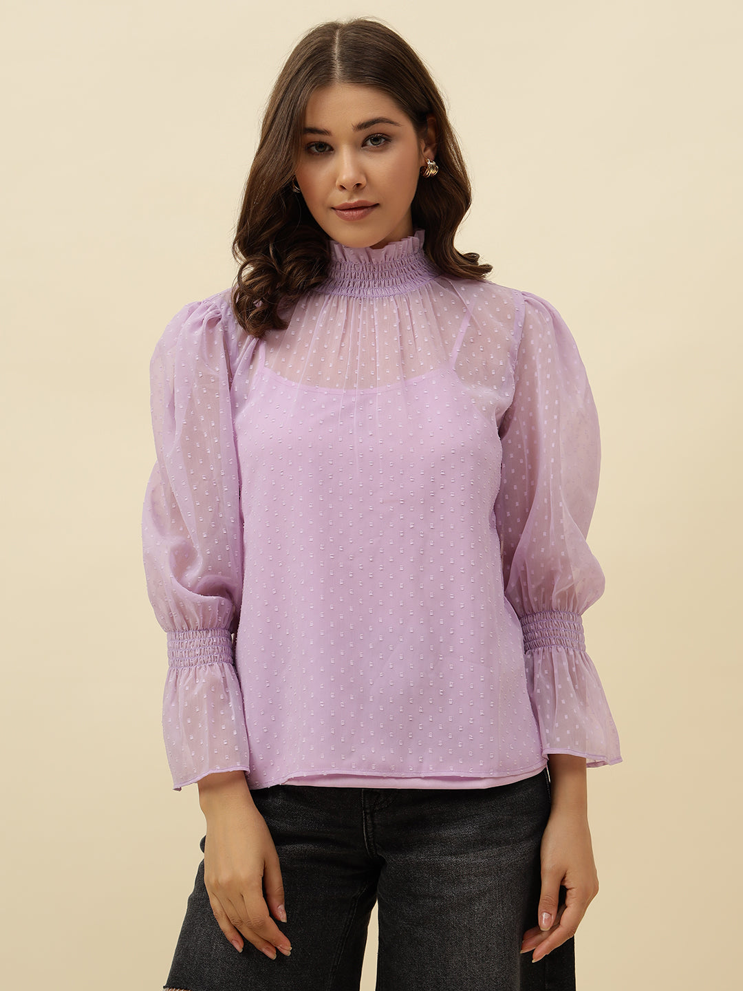 Beatnik Medium Orchid A-line Womens Top Beatnik India