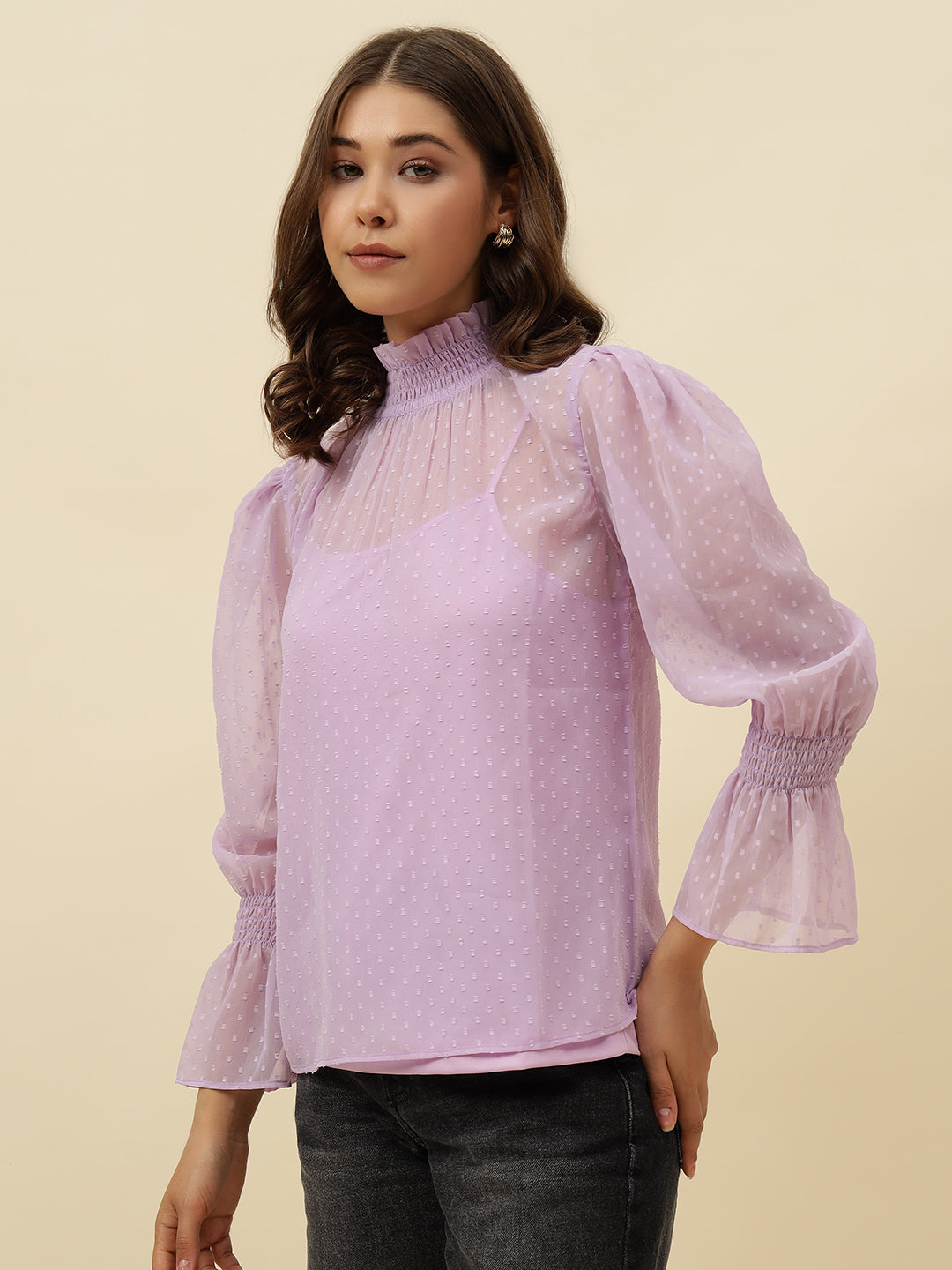 Beatnik Medium Orchid A-line Womens Top Beatnik India