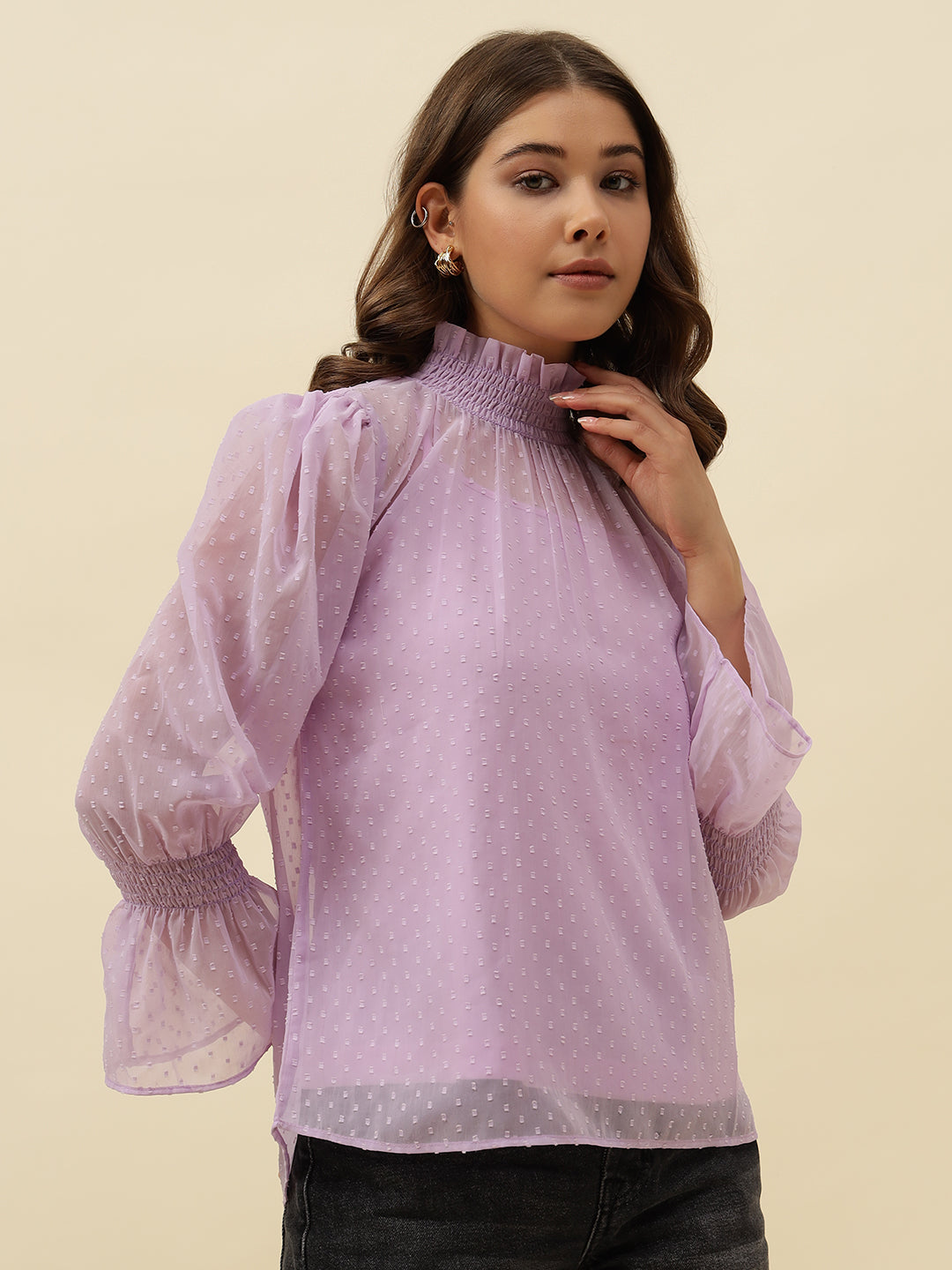 Beatnik Medium Orchid A-line Womens Top Beatnik India
