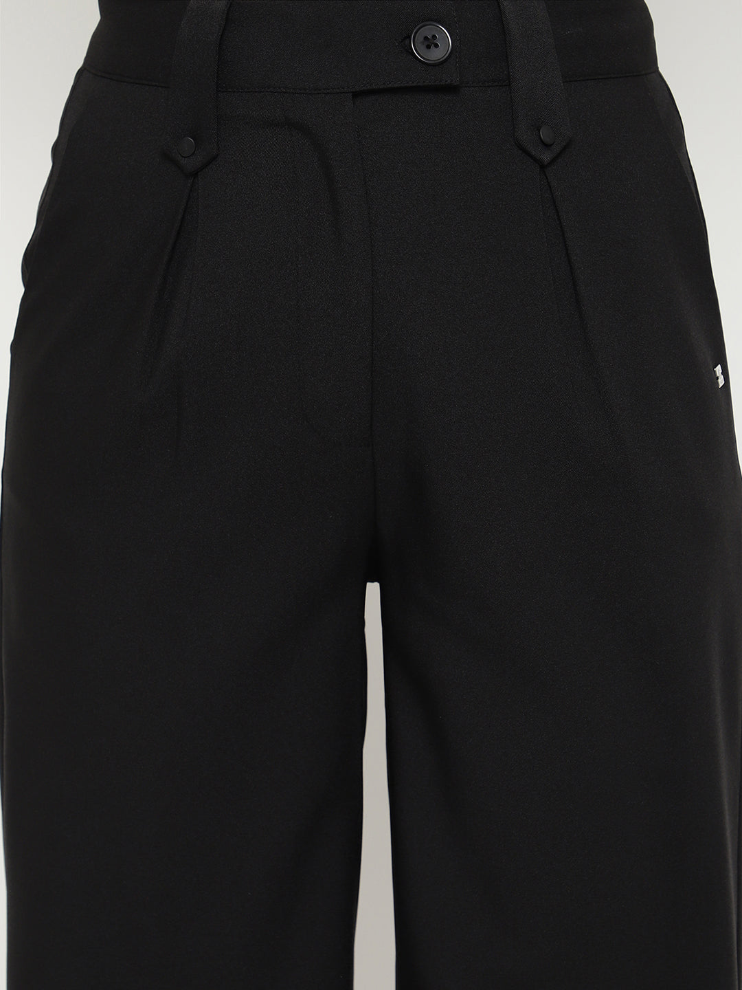 Beatnik Black Straight Trousers Beatnik