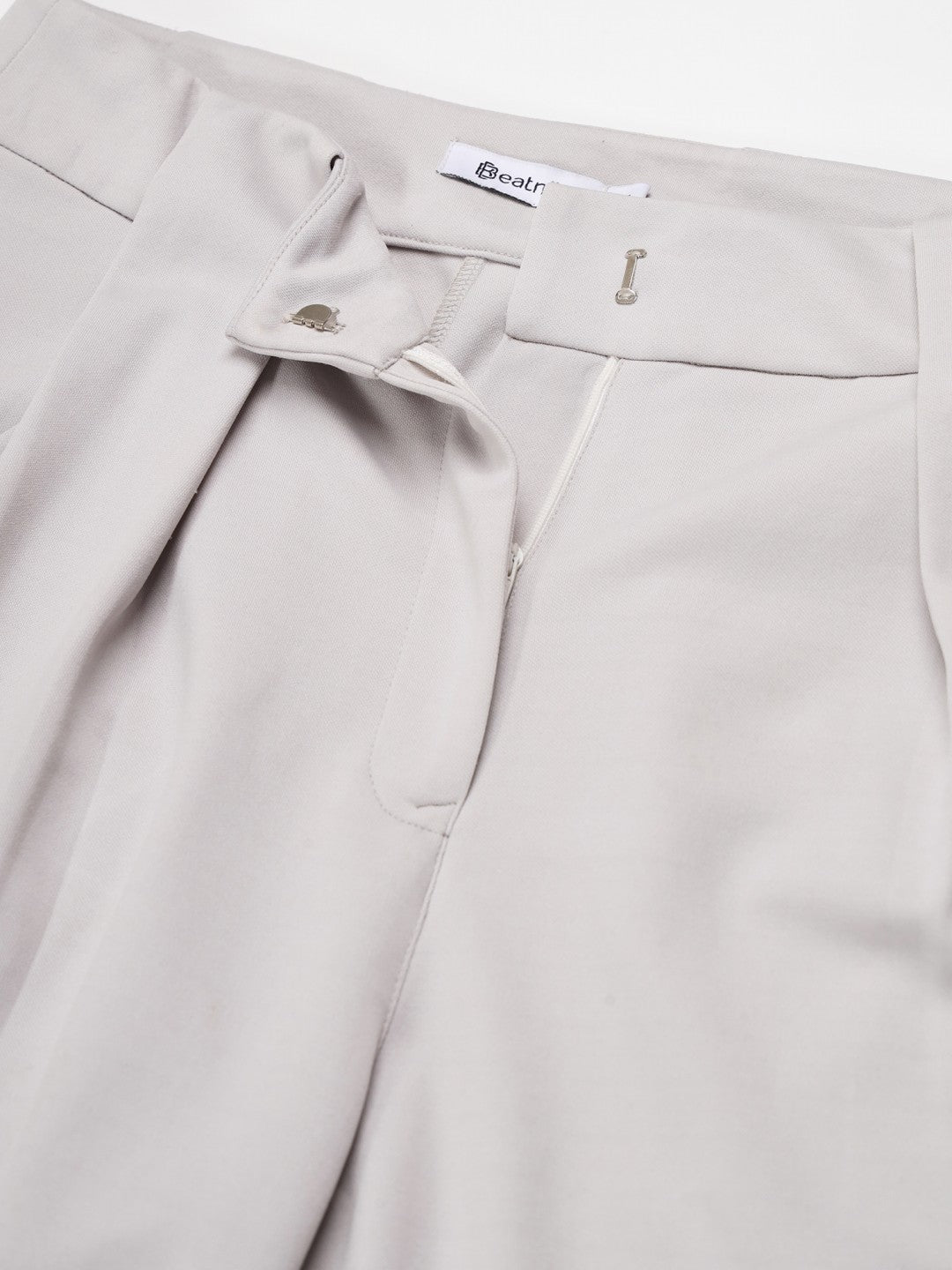 Beatnik Grey Flare Womens Trousers Beatnik India