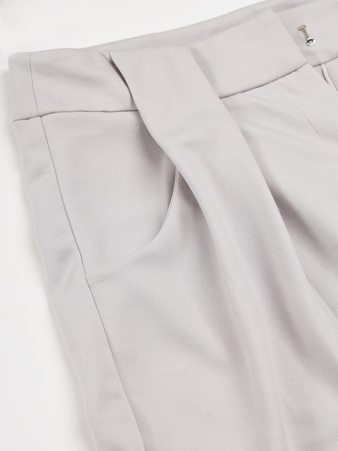 Beatnik Grey Flare Womens Trousers Beatnik India