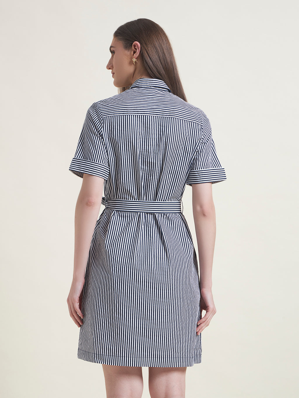 Navy Regular Shirt Dress for Women