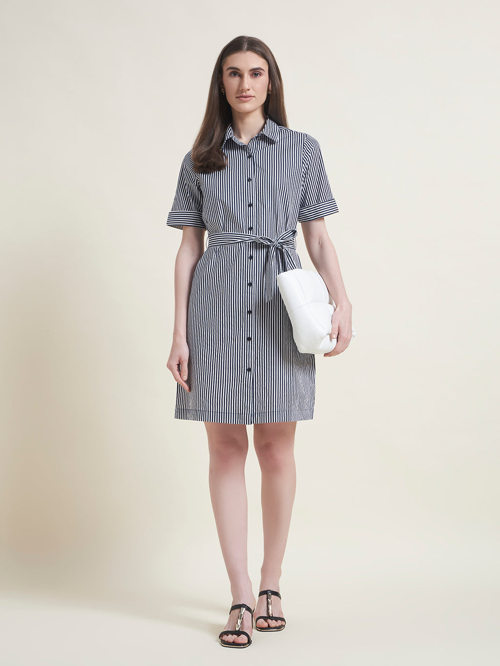 Navy Regular Shirt Dress for Women