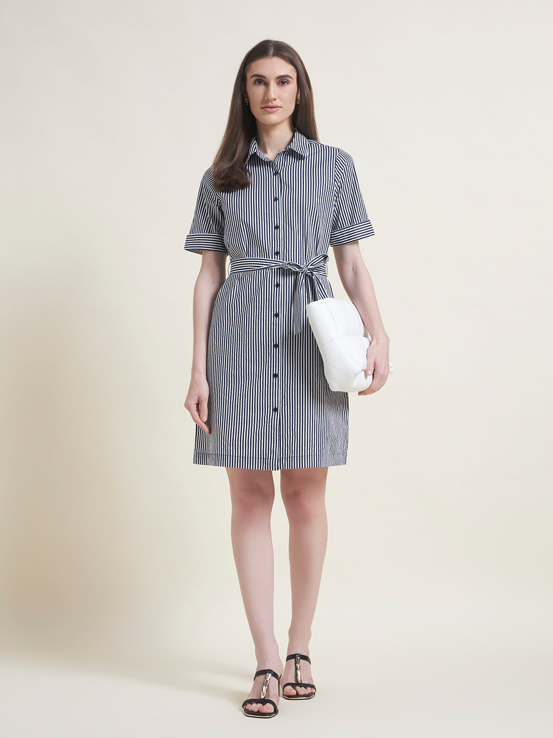 Navy Regular Shirt Dress for Women