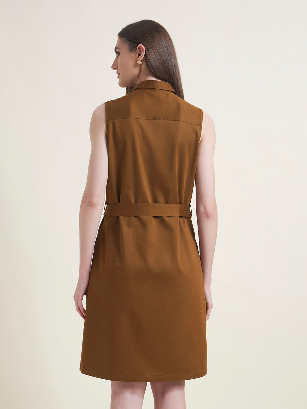 Beatnik Tan Shirt Dress for Women