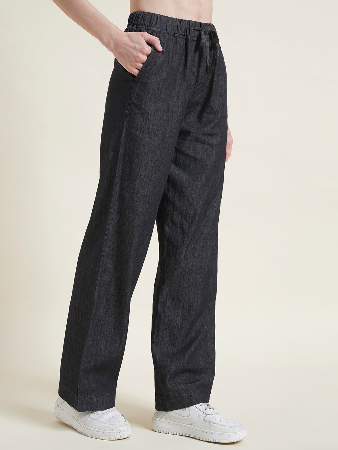 Beatnik Charcoal Flared Trousers