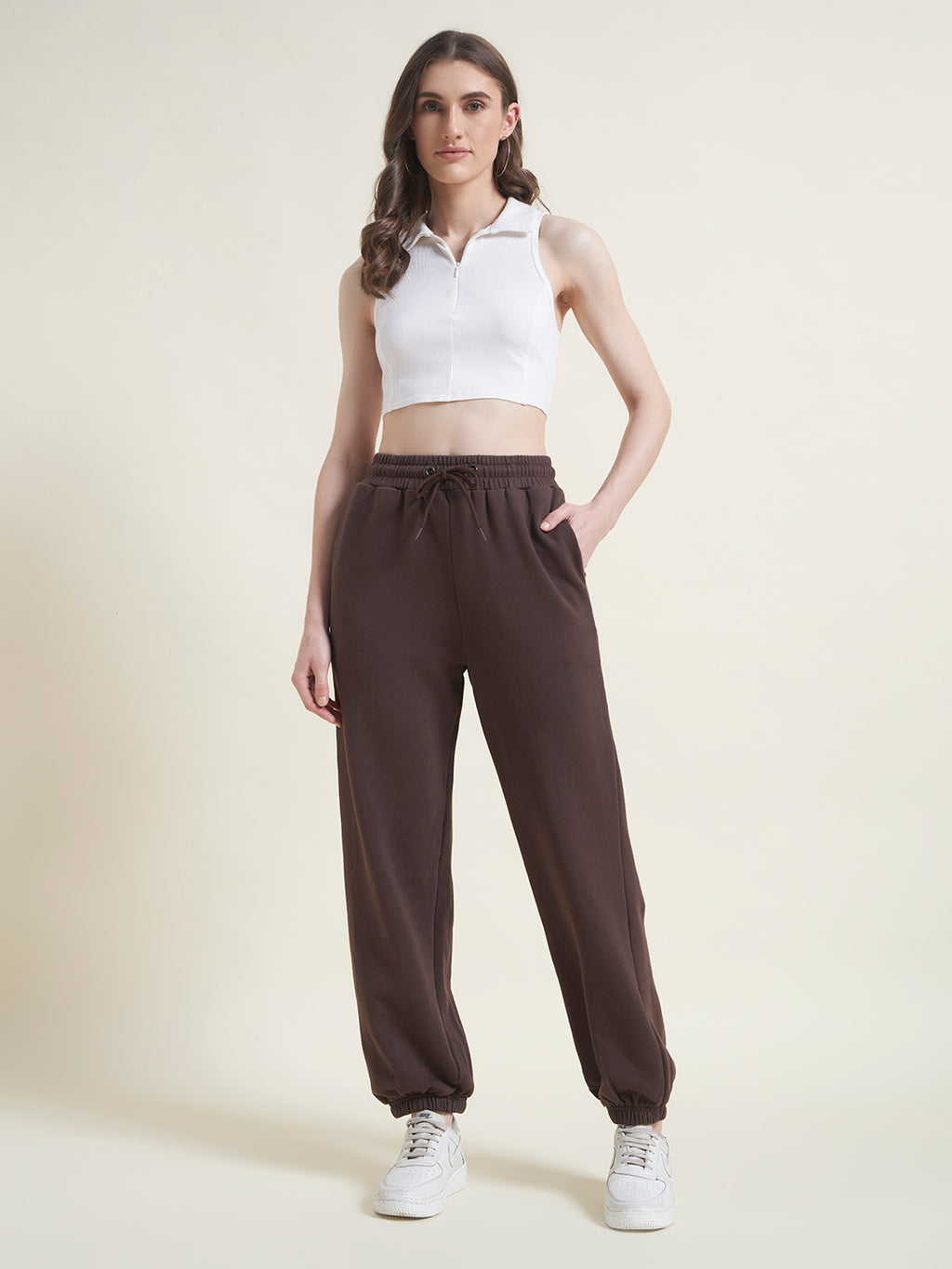 Airport Ease Brown Joggers