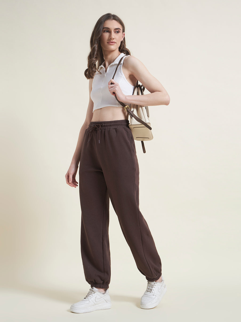 Airport Ease Brown Joggers