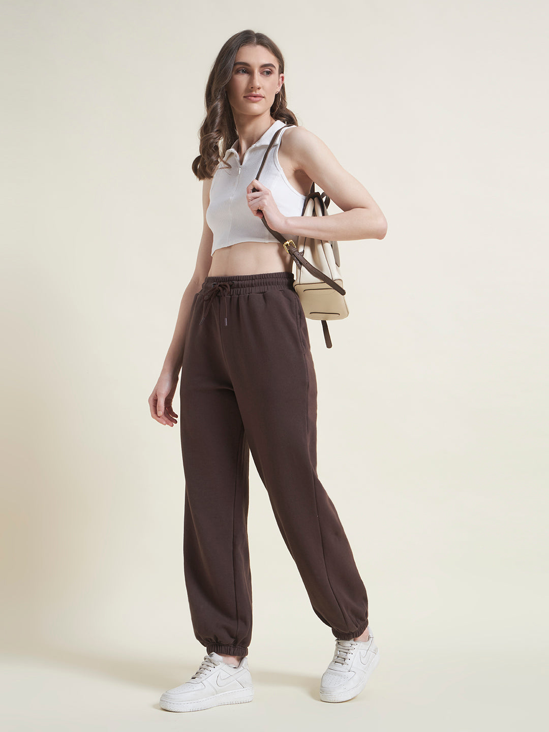 Airport Ease Brown Joggers