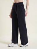 Navy Flared Pants Regular Trousers for Women