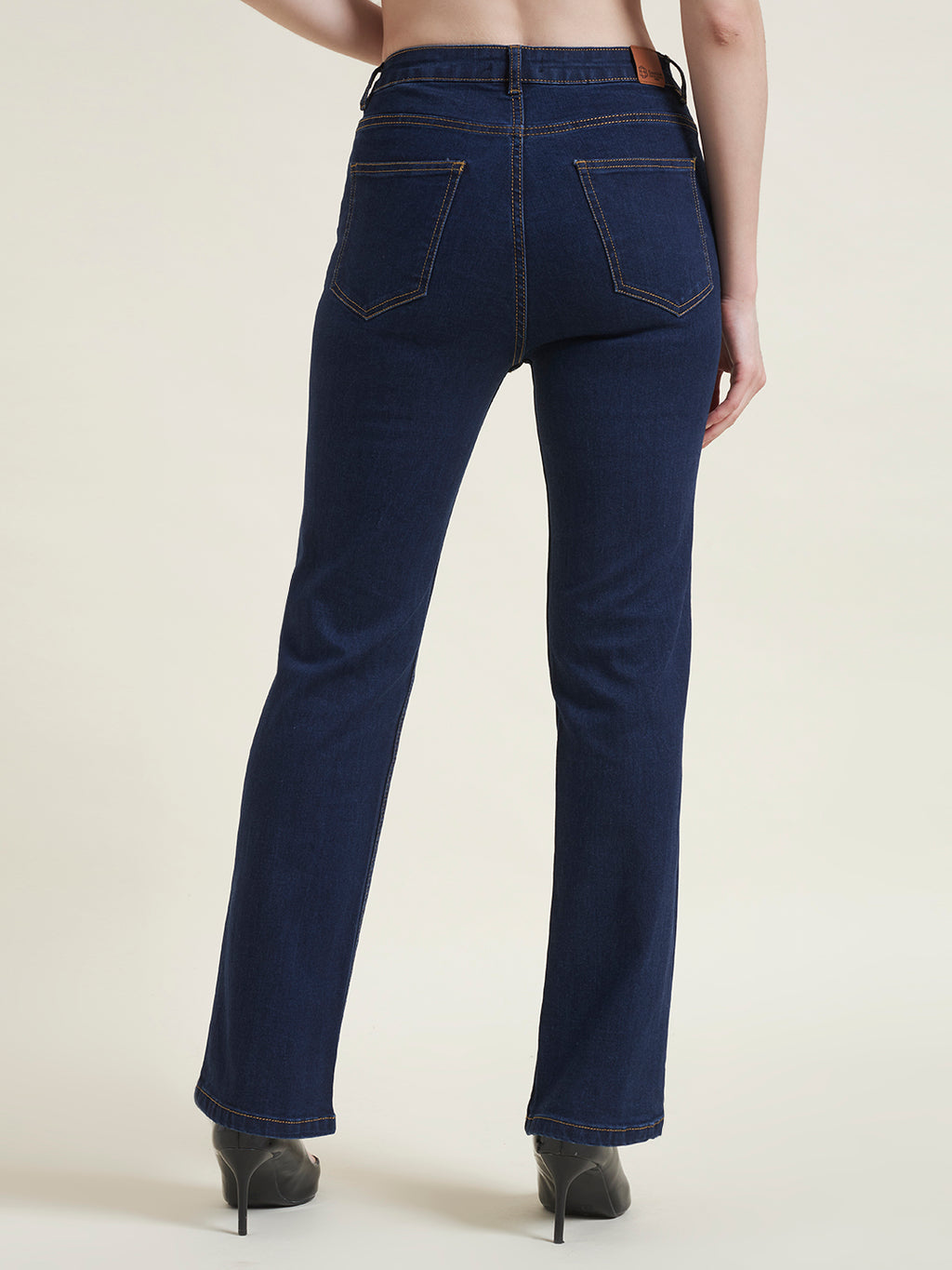 Blue Straight Fit Jeans for Women