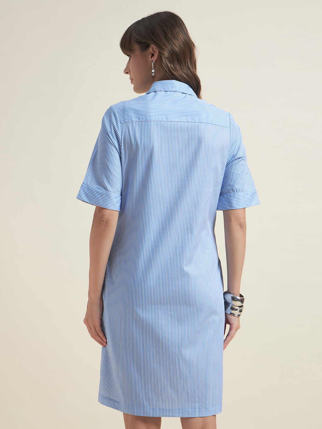 Beatnik Blue Shirt Dress for Women