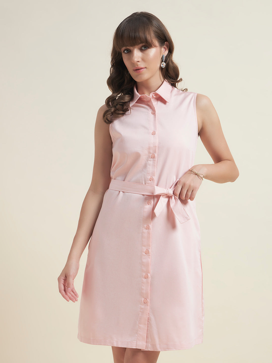 Beatnik Pink Shirt Dress for Women