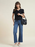 Beatnik Black Shirt Style Top for Women