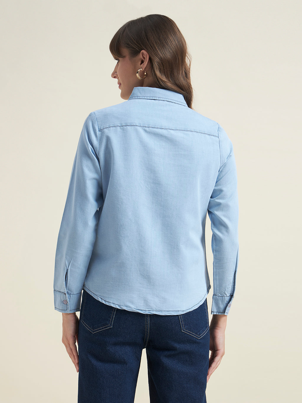 Premium Light Blue Soft Denim Shirt