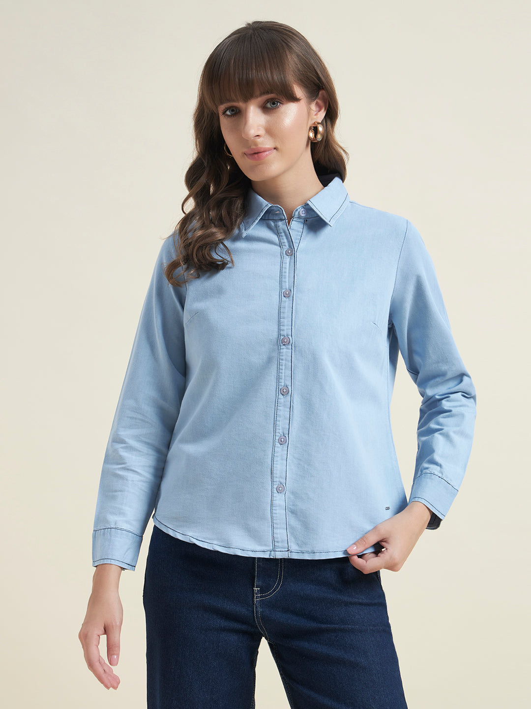 Premium Light Blue Soft Denim Shirt