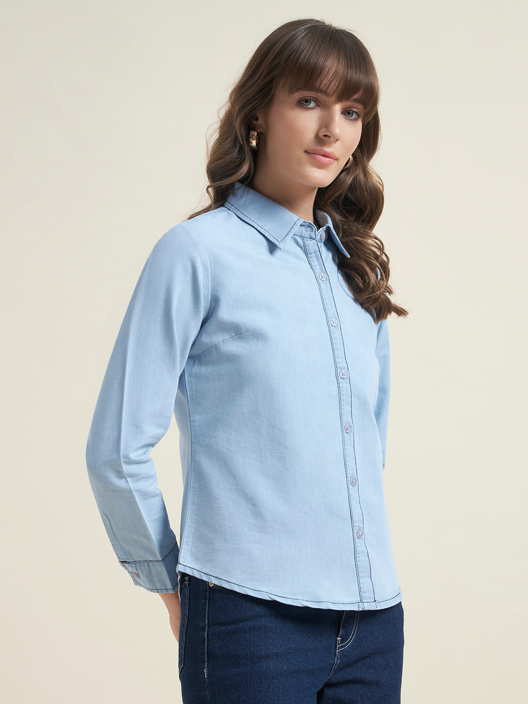 Premium Light Blue Soft Denim Shirt