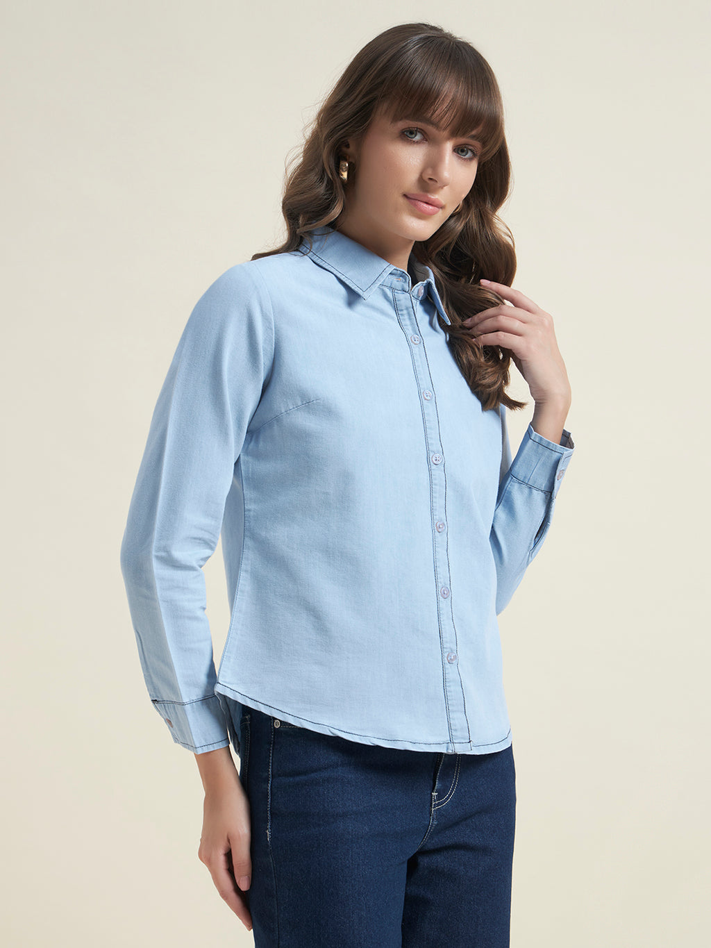 Premium Light Blue Soft Denim Shirt