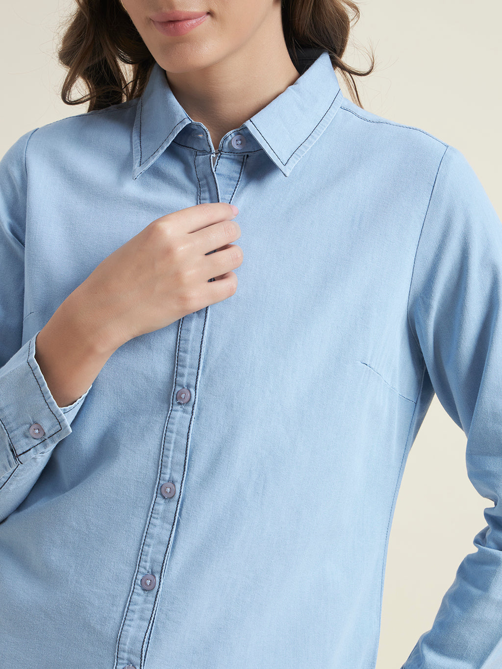 Premium Light Blue Soft Denim Shirt
