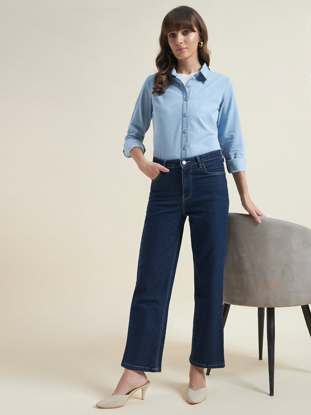 Premium Light Blue Soft Denim Shirt