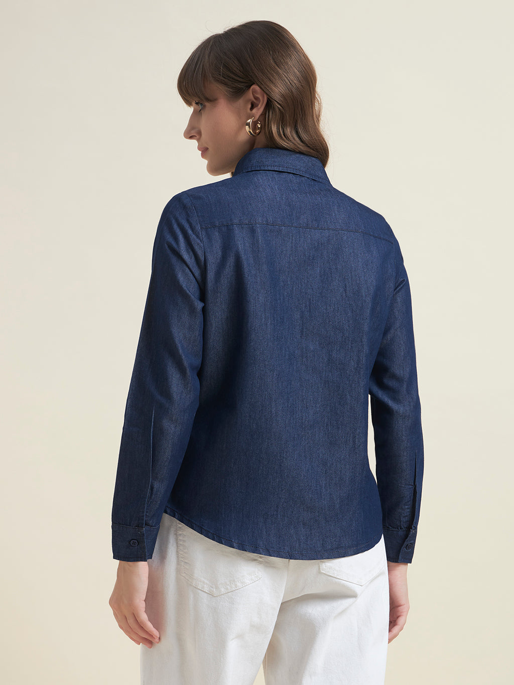 Premium Soft Denim Navy Blue Shirt