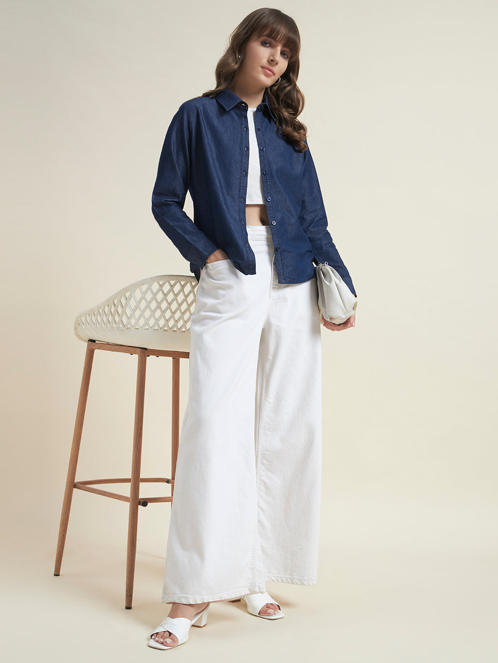 Premium Soft Denim Navy Blue Shirt