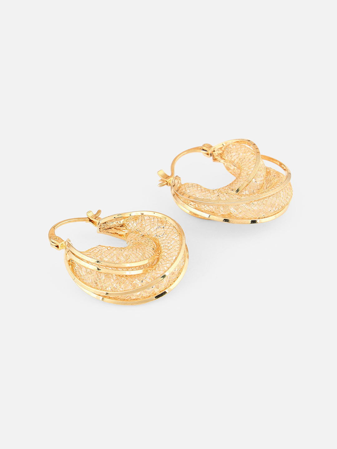 Beatnik Western Gold-Plated Fashion Hoop Earrings