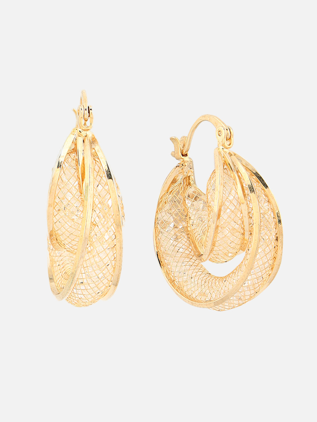Beatnik Western Gold-Plated Fashion Hoop Earrings