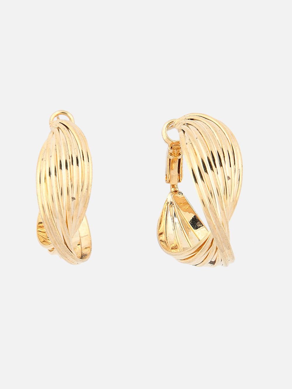Beatnik Metal Western Gold-Plated Hoop Earrings