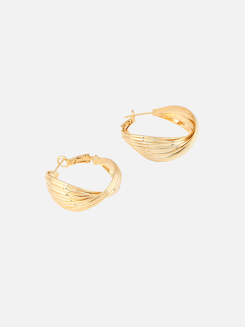 Beatnik Metal Western Gold-Plated Hoop Earrings