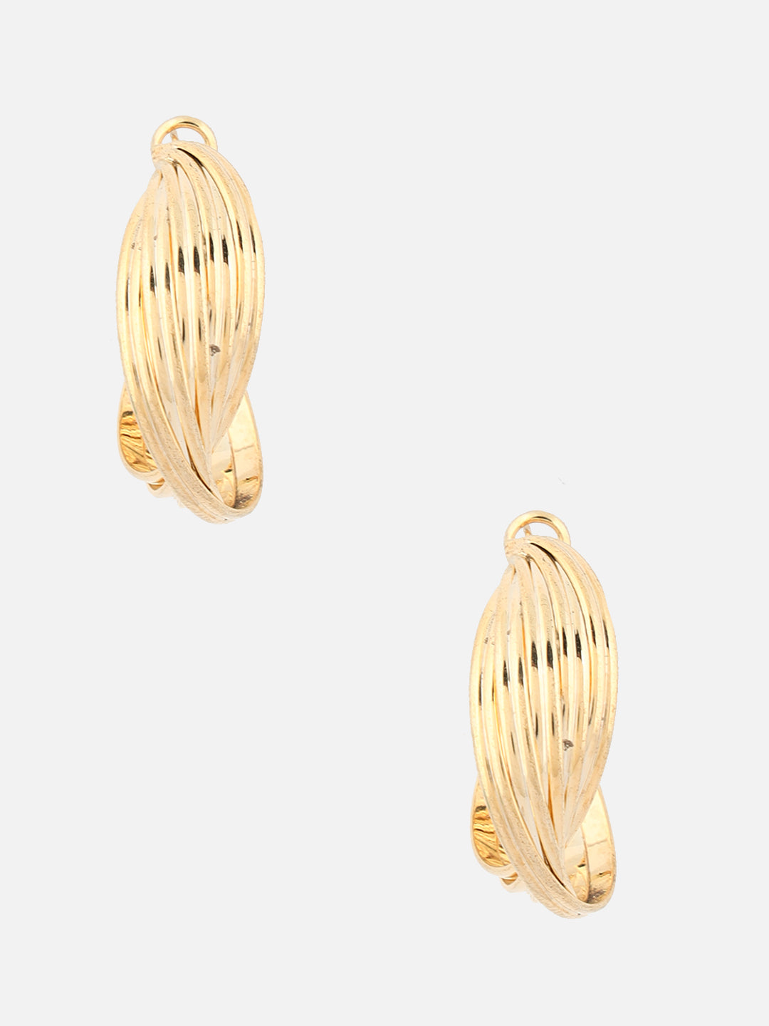 Beatnik Metal Western Gold-Plated Hoop Earrings