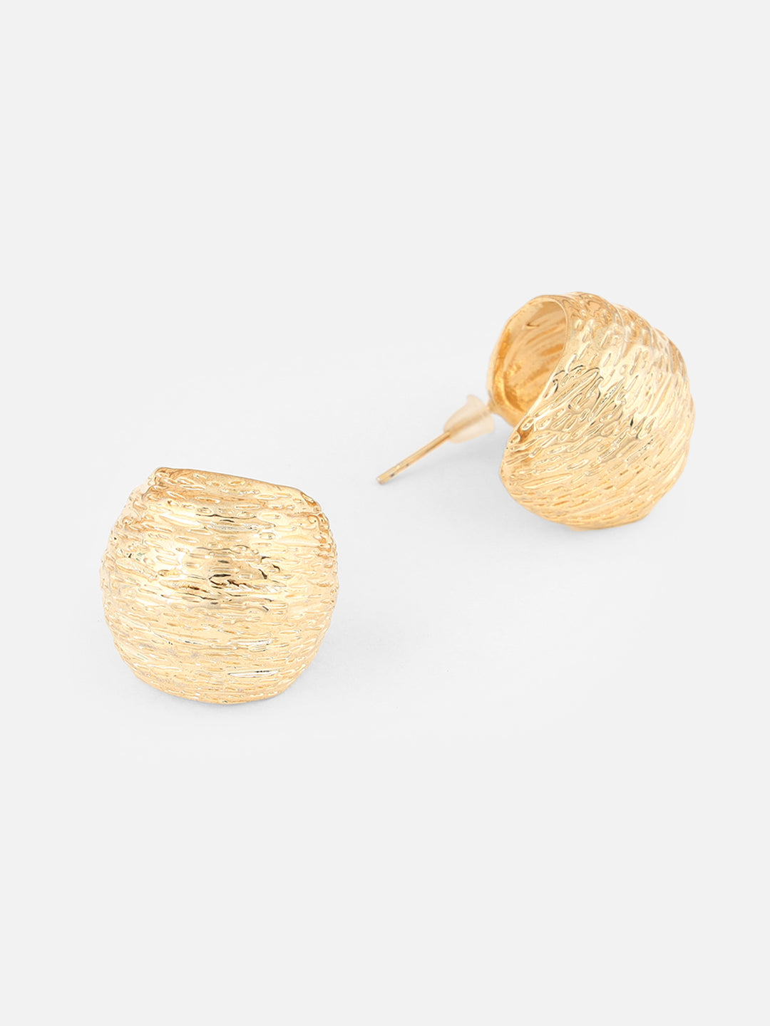 Beatnik Western Gold-Plated Half Hoop Earrings