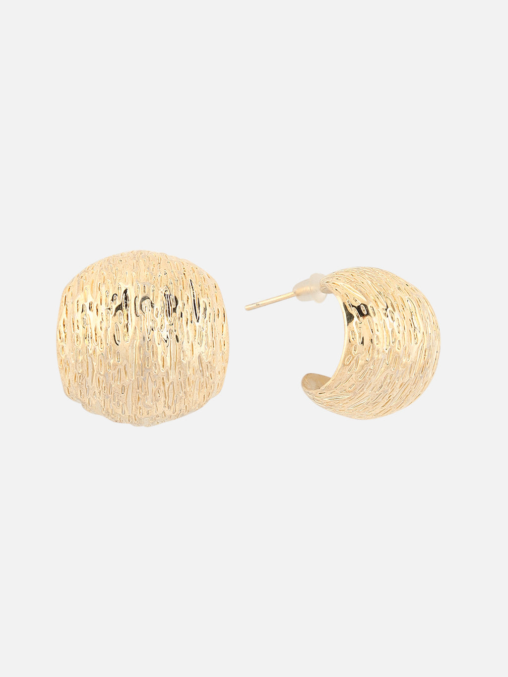 Beatnik Western Gold-Plated Half Hoop Earrings